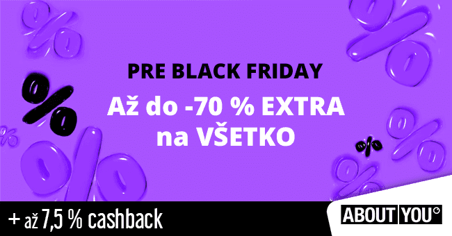 AboutYou.sk -  	Pre Black Friday: Zľavy až do 70 % extra na všetko