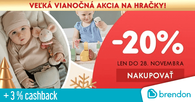 Brendon.sk -  	Veľká vianočná akcia na hračky! Viac ako 1000 hračiek so zľavou 20%