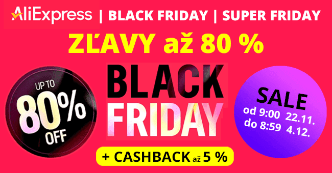 AliExpress.com -  Black Friday|Super Friday: Zľavy až 80 %