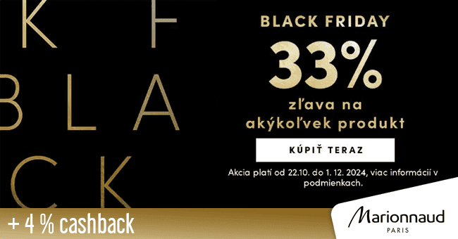 Marionnaud.sk -  	Black Friday: 33% zľava na akýkoľvek produkt