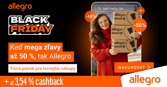 Allegro.sk -  	Black Friday: Mega zľavy až 50 %