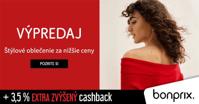 Bonprix.sk - extra cashback +  	Výpredaj: Štýlové oblečenie za nižšie ceny