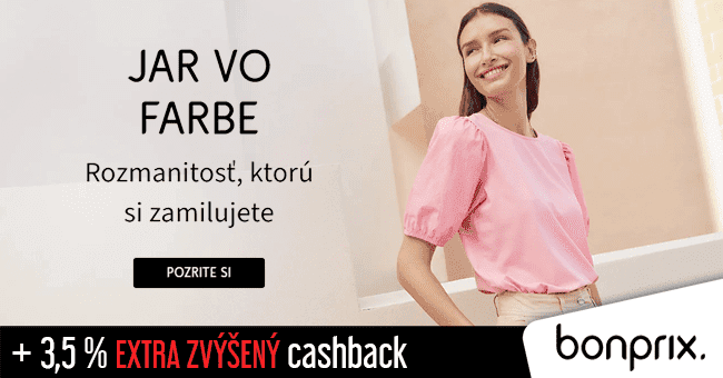 Bonprix.sk - extra cashback +  	Objavte jar: Nové módne kúsky do vášho šatníka