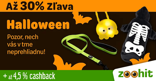 Zoohit.sk -  	Halloween: až 30 % zľava na reflexné doplnky pre psov a mačky