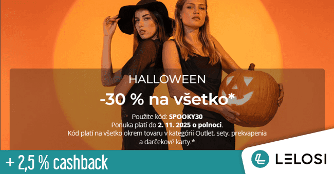 Lelosi.sk -  	HALLOWEEN: 30 % zľavový kód na všetko