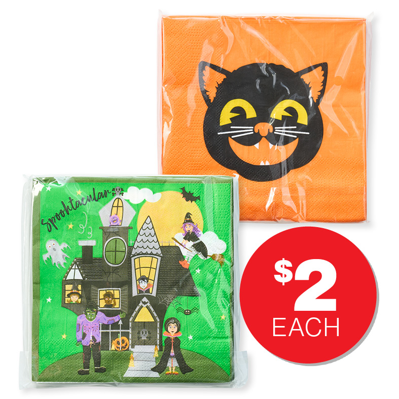 Halloween Napkins Assorted $2.00