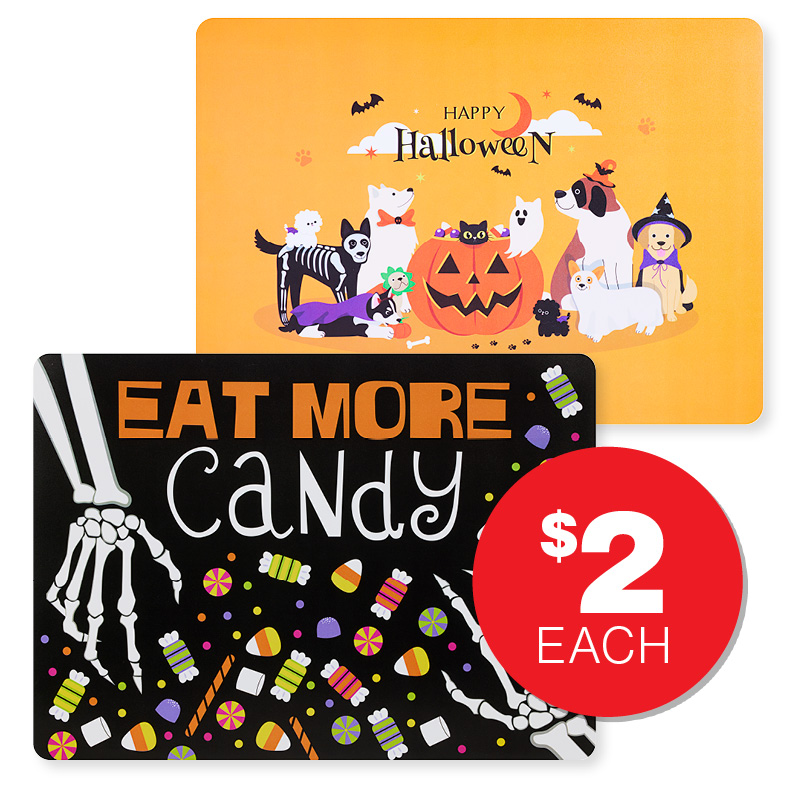 Halloween Rectangular Placemat Assorted $2.00