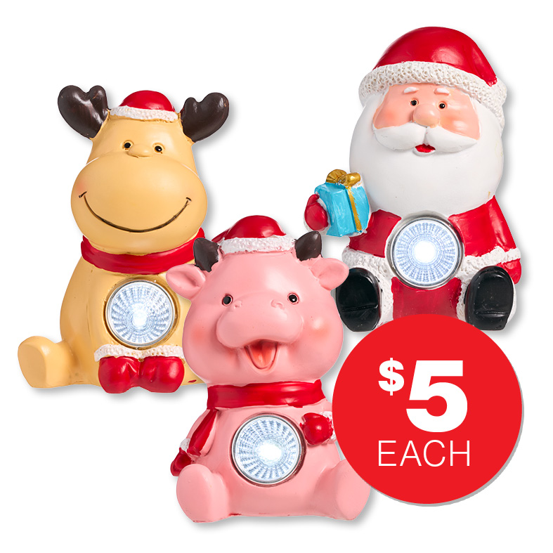 Christmas Solar Character Assorted $5.00