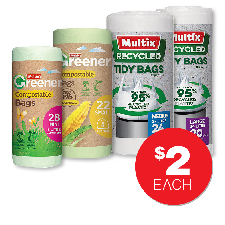 Multix Rubbish or Compost Bags $2ea