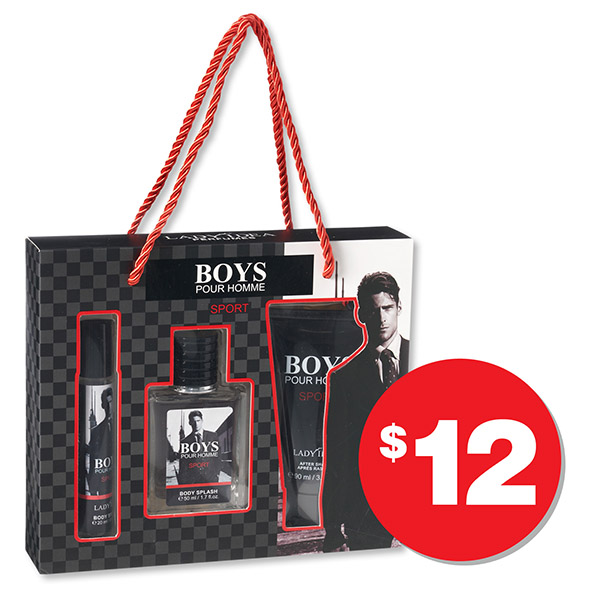 Boys' Set A/S 90mL EDT 50mL Bodysplash 20mL $12.00