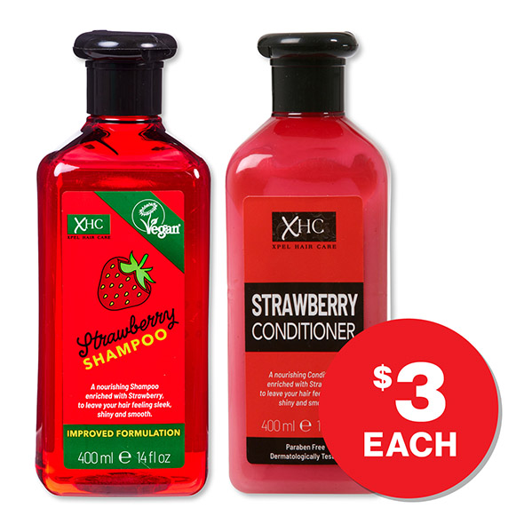 XHC Strawberry Shampoo & Conditioner 400mL 