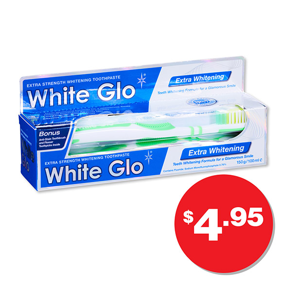 White Glo Toothpaste & Toothbrush Cosmic Bright $4.95