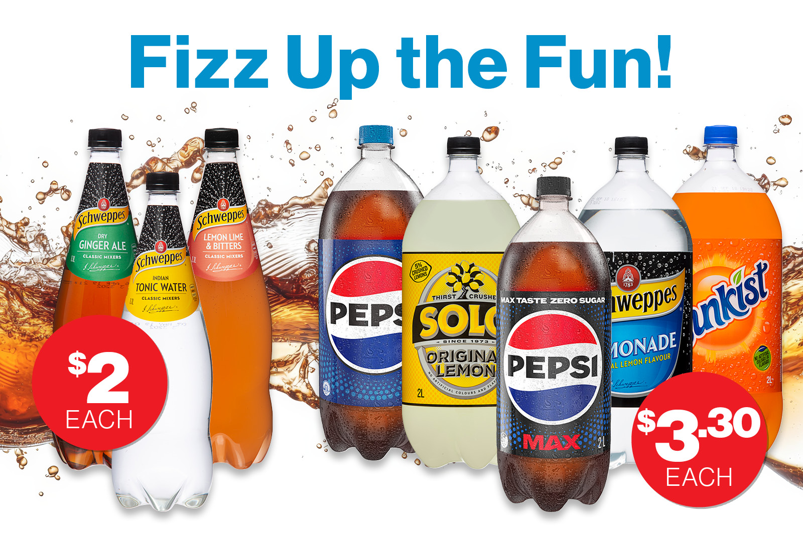 Soft Drinks from $2 