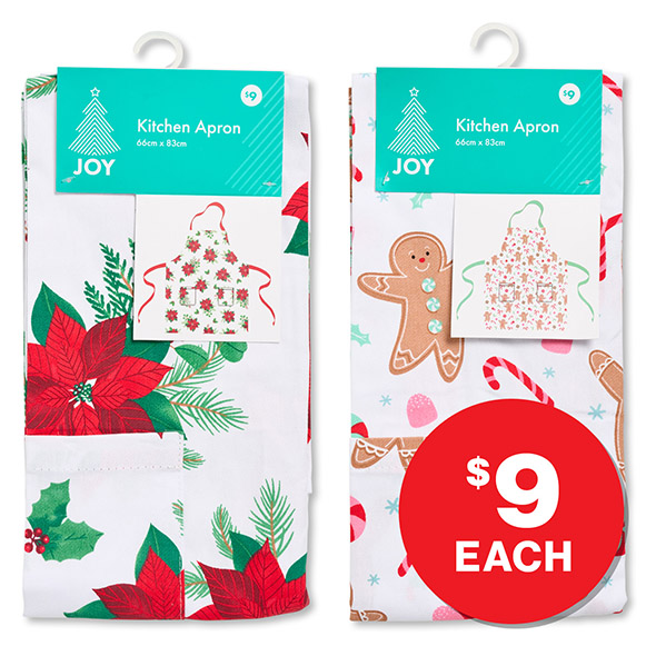 Christmas Apron Assorted $9.00 each