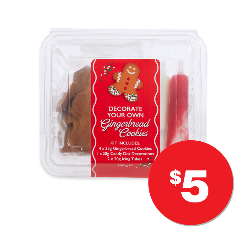 Gingerbread Man Decorating DIY Kit 160g $5.00