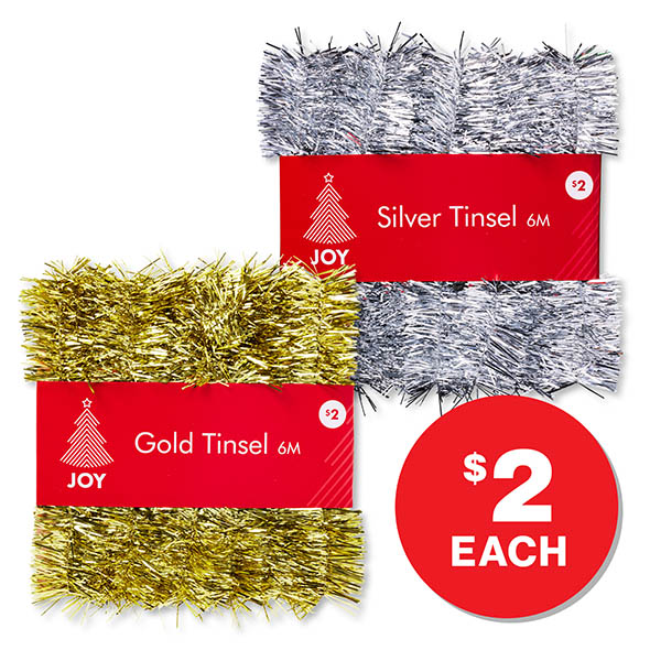 Christmas Tinsel 6M $2.00 each