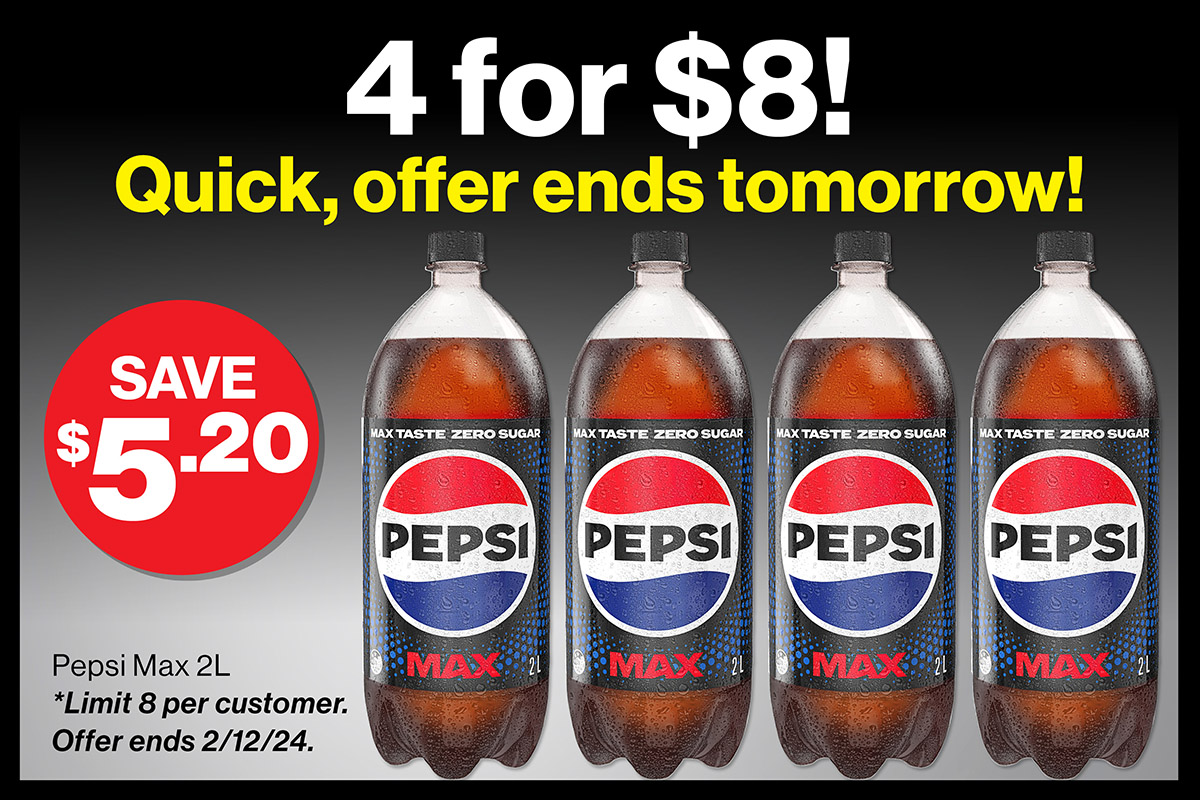 4 for $8 Quick, offer ends tomorrow!