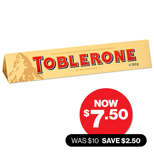 Toblerone Milk 360g $7.50