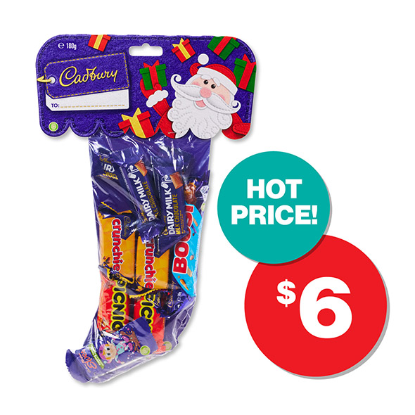 Cadbury Christmas Stocking 180g $6