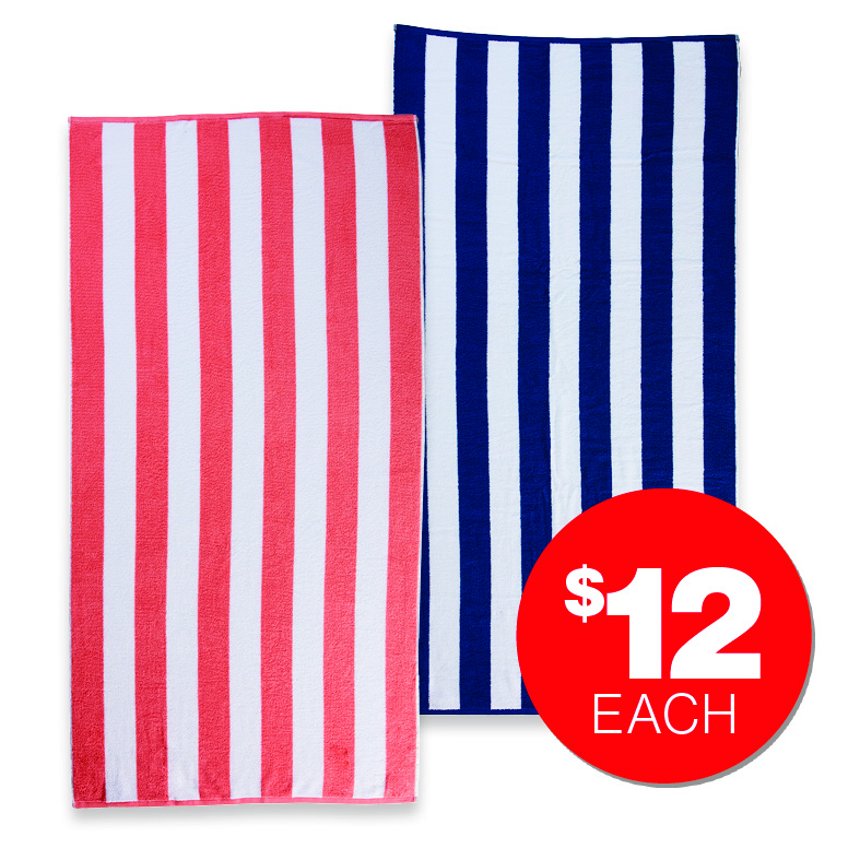 Stripe Beach Towel 80x160cm $12ea