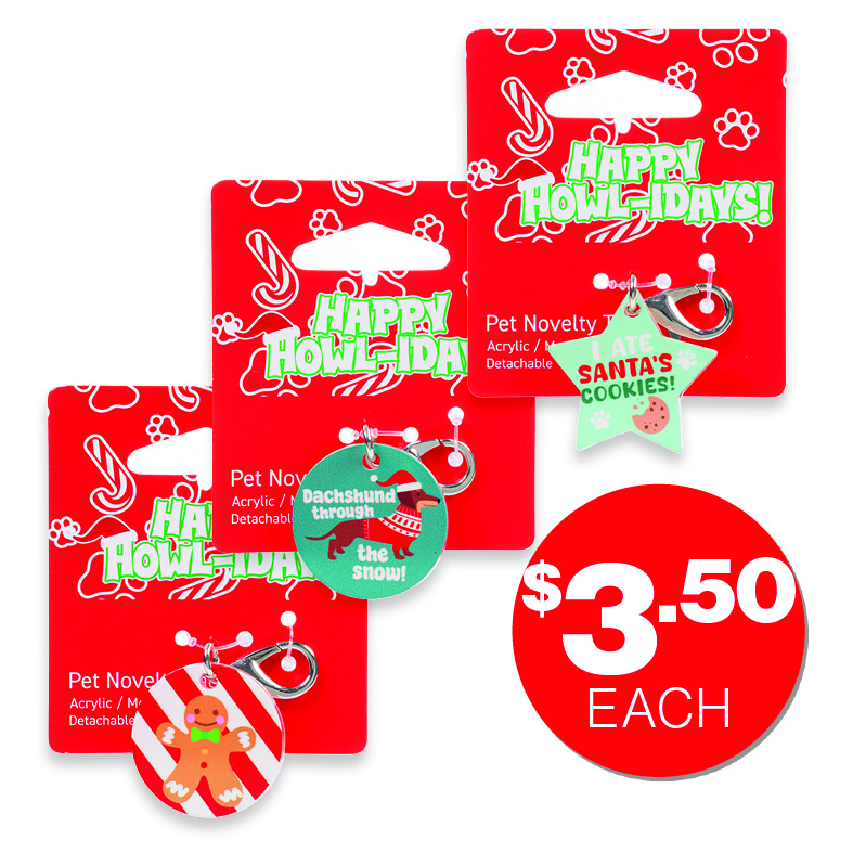 Christmas Pet Tags $3.50