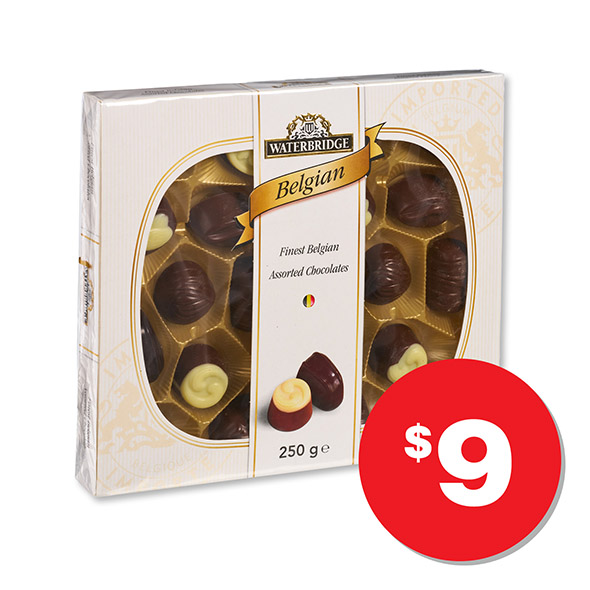 Waterbridge Chocolate Assorted 250g  $9