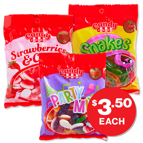 Candy Corner 325g $3.50ea