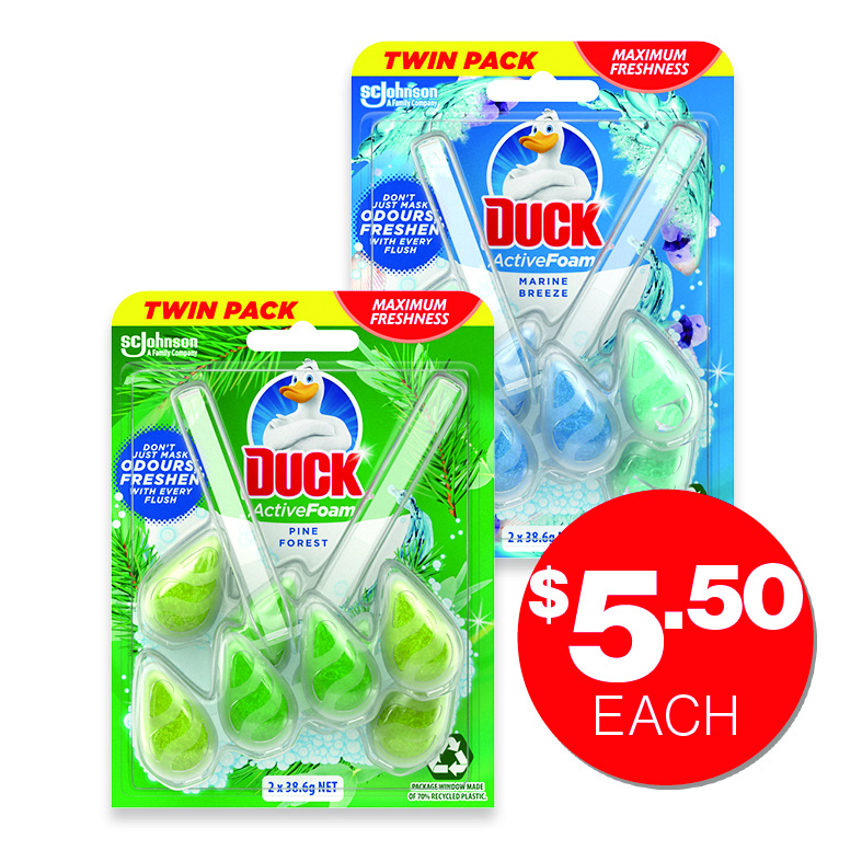 Duck ActiveFoam Toilet Cage 77.2g 2PK