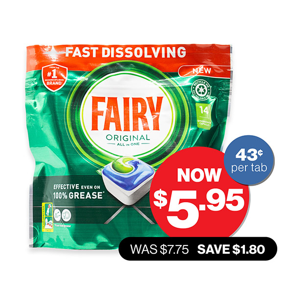 Fairy Original All In 1 Dishwashing Tablets 14PK