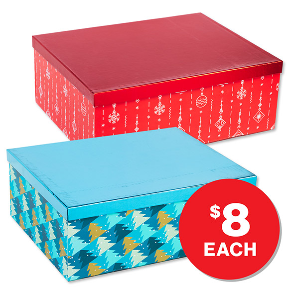 Christmas Gift Box Foil 43cm x 34cm 16cm $8.00 each