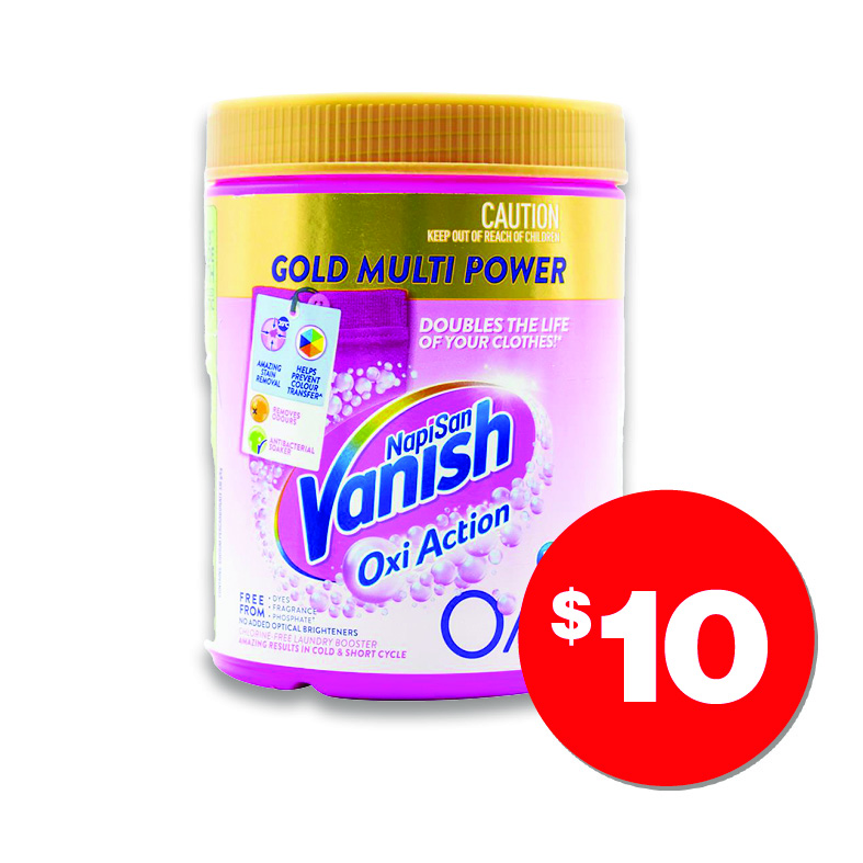 Vanish Napisan OxiAction Gold Powder 1kg $10.00