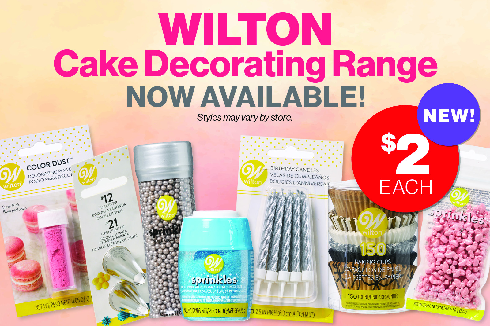 Wilton Cake Decorating Range