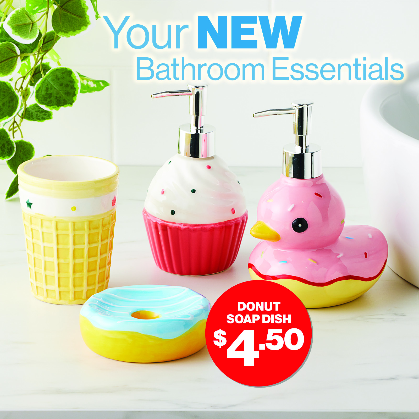 From quirky accessories to cleaning must-haves,  we’ve got everything you need for a bathroom glow-up!