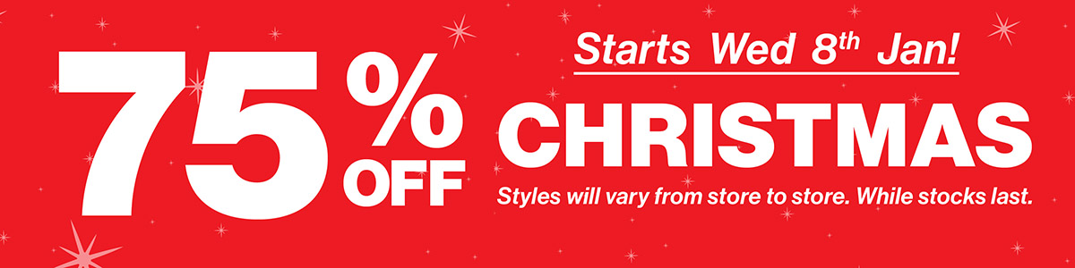 75% Off Christmas