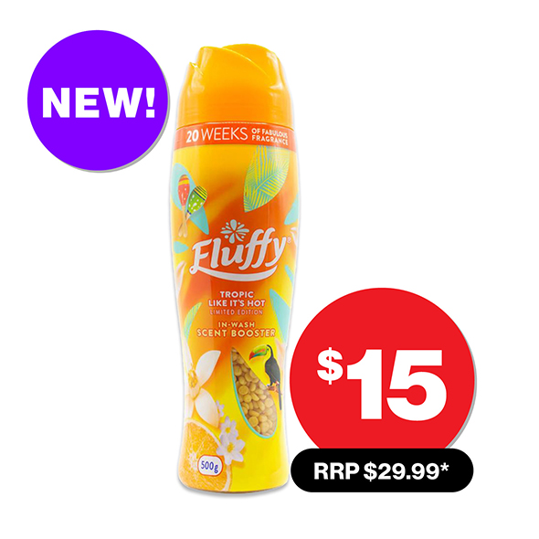 Fluffy In-Wash Scent Booster Beads 500g  $15 RRP $29.99*