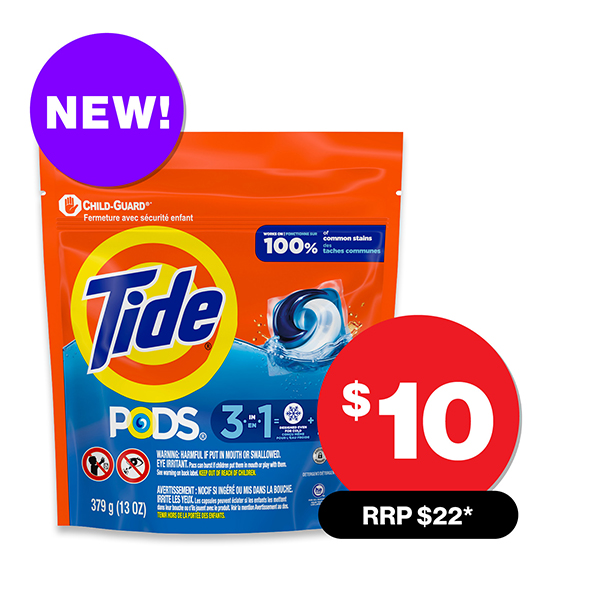 Tide Laundry Pods 3 in 1 Original 16Pk  $10 RRP $22*