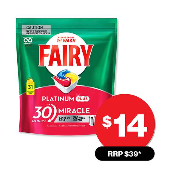 Fairy Platinum Plus 30 Minute  Miracle Capsules 31pk  $14.00 RRP $39*