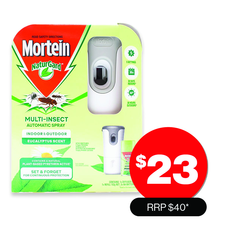 Mortein  Naturgard Multi-Insect Automatic Spray152g  $23 RRP $40*