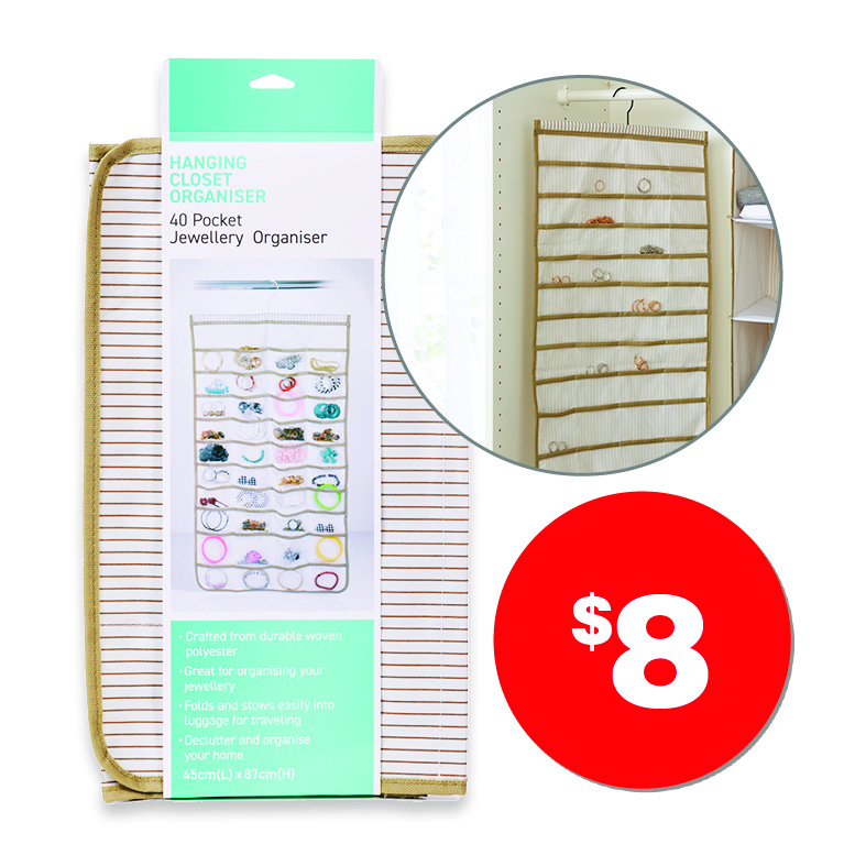 40-Pocket Jewellery Organiser  Jewellery not included $8