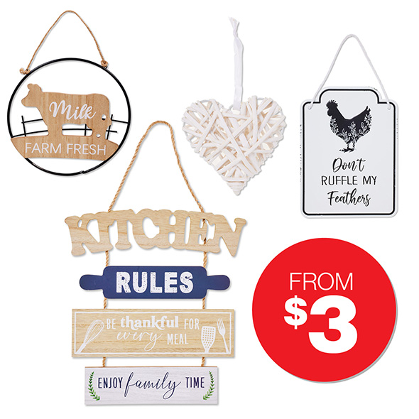 Hanging Plaque Assorted From  $3