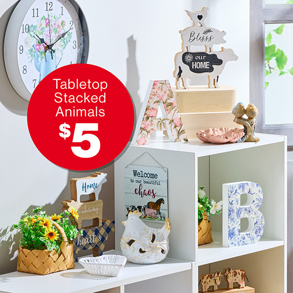 Tabletop Stacked Animals $5