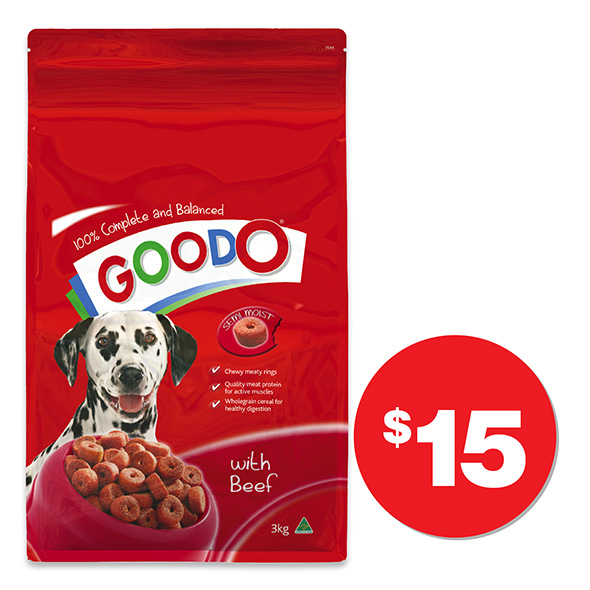 Good-O Dry Dog Food 3kg  $15