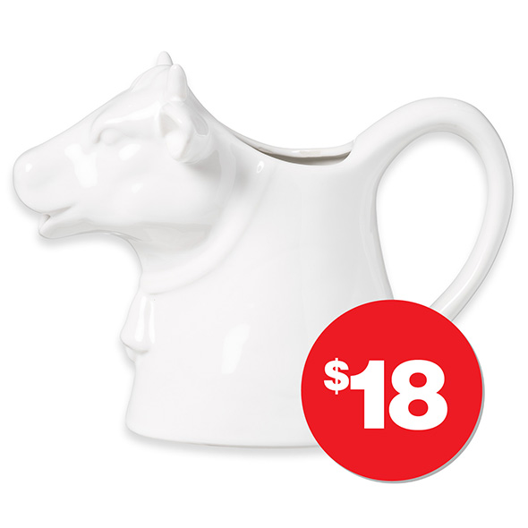 White Cow Jug $18