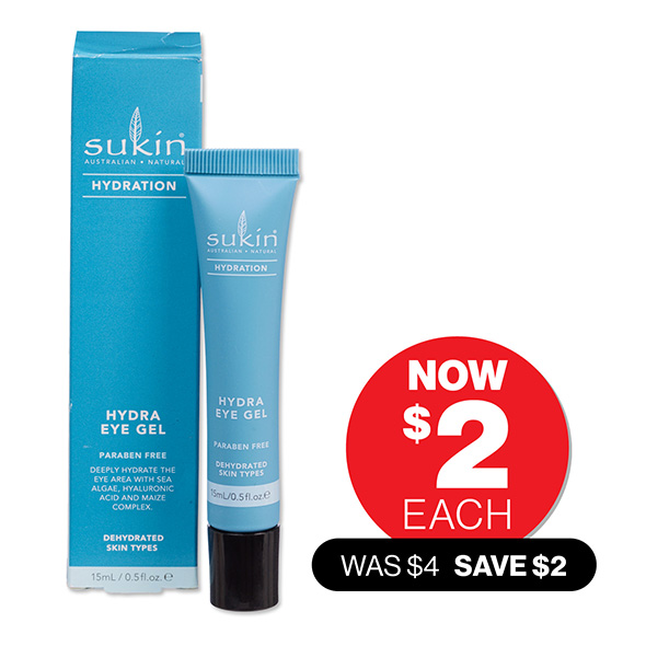 Sukin Hydration Hydra Eye Gel 15mL  $4ea