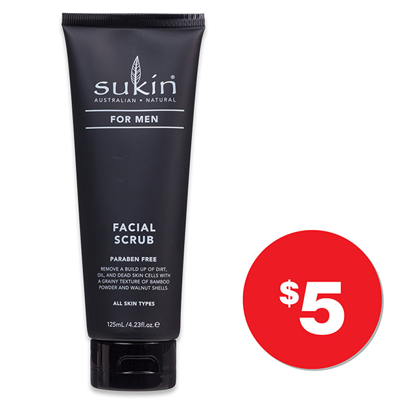 Sukin Men’s Face Scrub 125mL $5