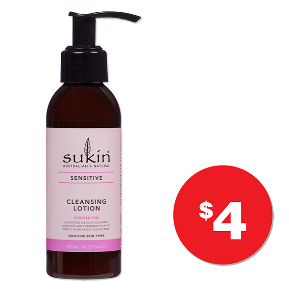 Sukin Cleansing Lotion 125mL $4