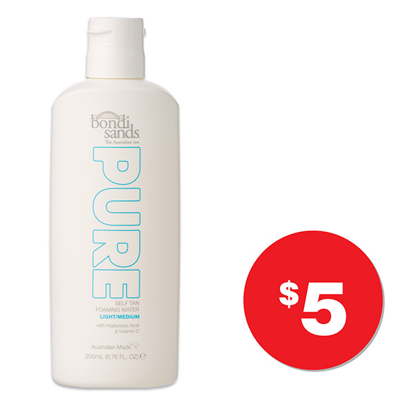 Bondi Sands Pure Self Tan Foaming Water 200mL $5