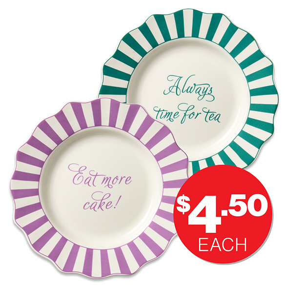 High Tea Cake Plate  $4.50ea