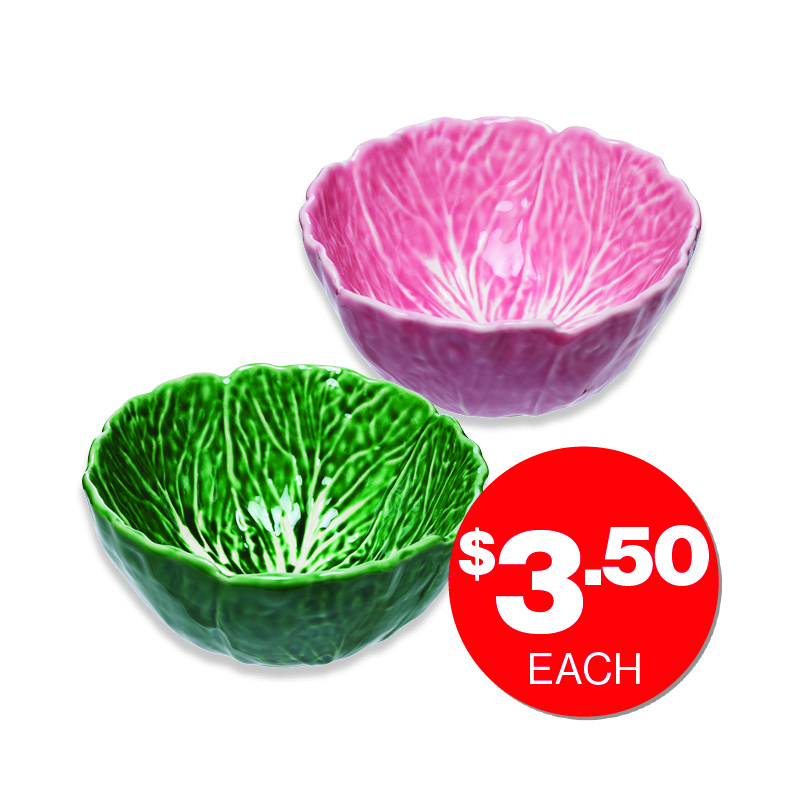 Cabbage Bowl 10cm Assorted  $3.50