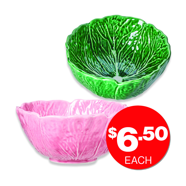 Cabbage Bowl 15cm Assorted  $6.50